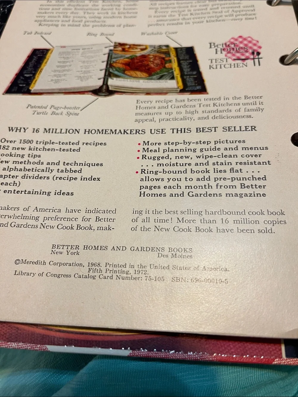 Better Homes and Gardens New Cook‎ Book Vintage Red Gingham Plaid 5-Ring Binder